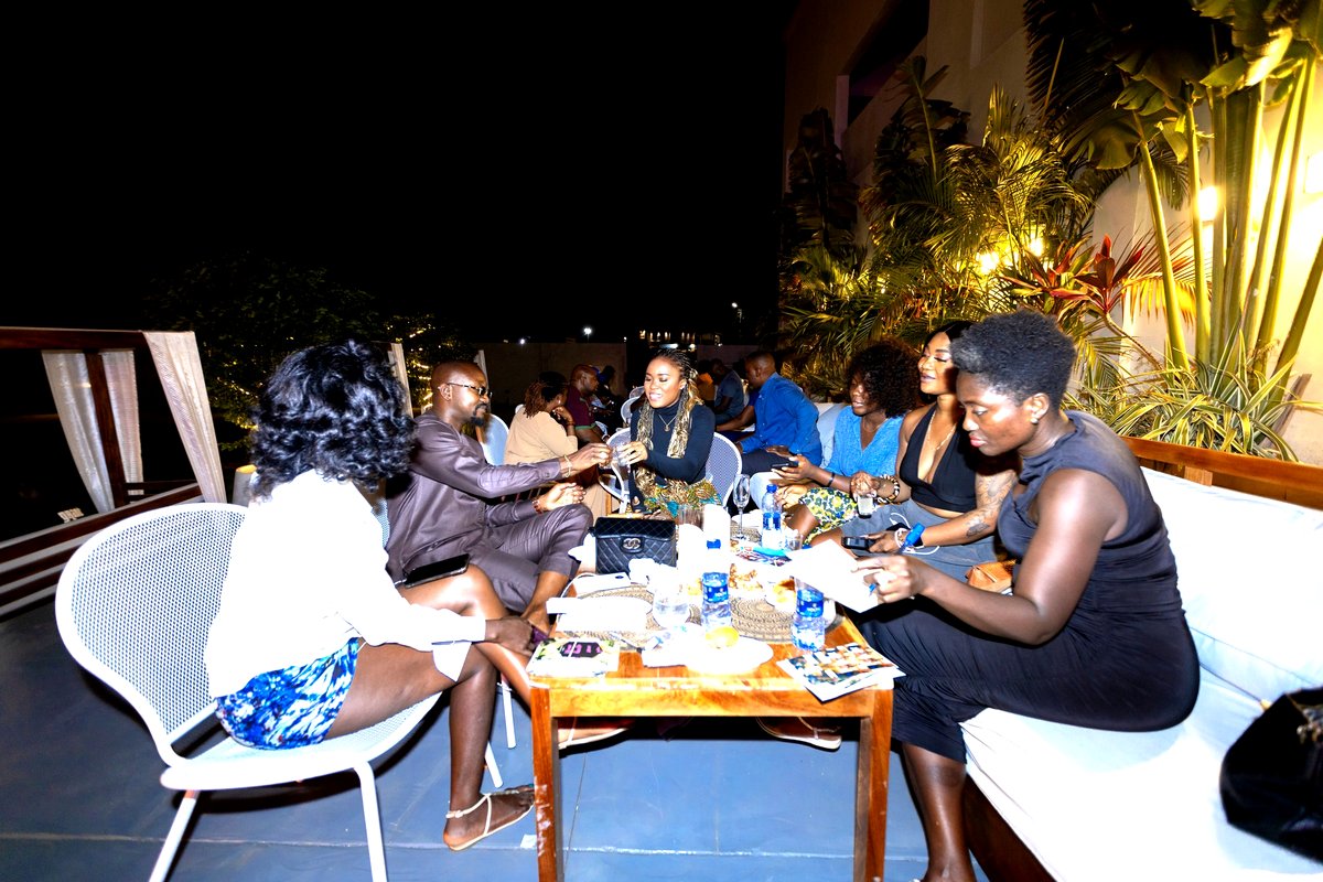 Private event table setup at Aura Clubhouse, Accra